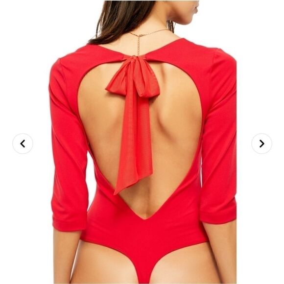 Free People Wear my Heart Tie Back Bodysuit - Picture 2 of 4